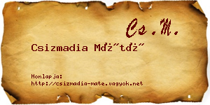 Csizmadia Máté névjegykártya