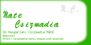 mate csizmadia business card